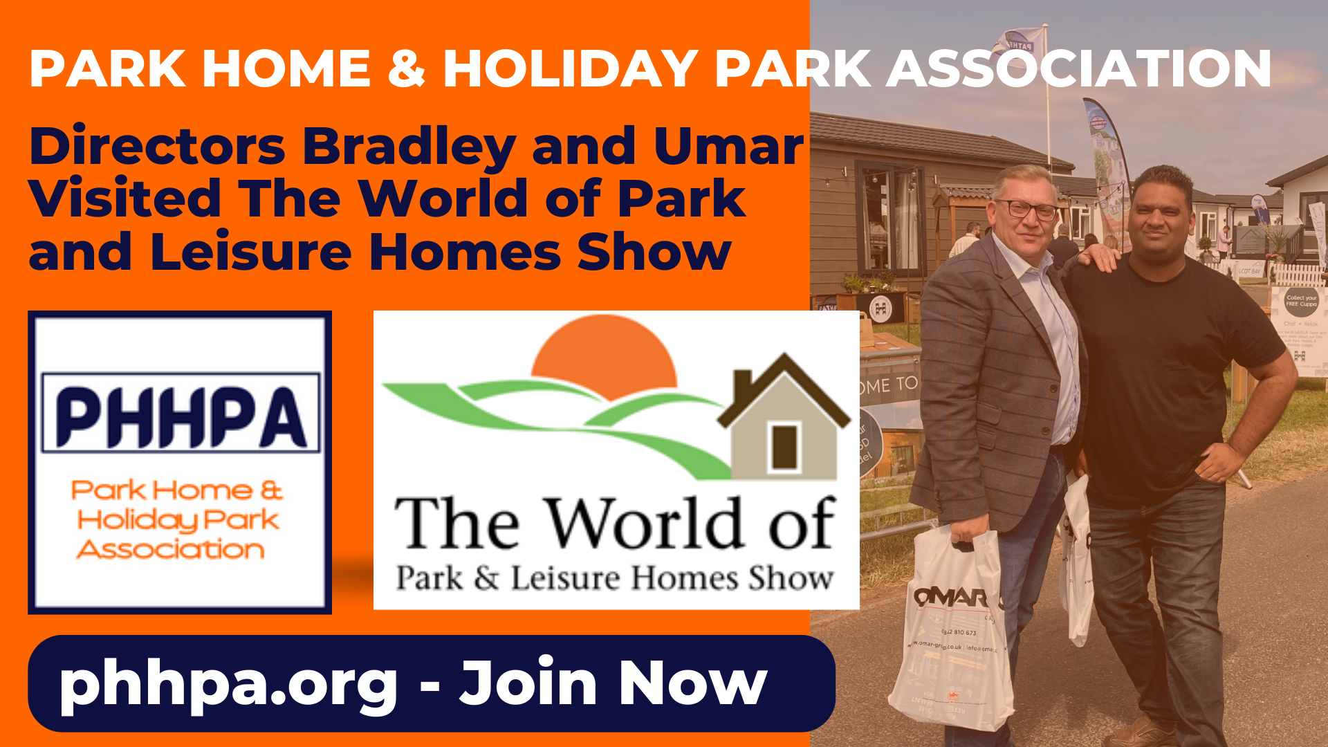 Directors Bradley and Umar Visited The World of Park and Leisure Homes Show
